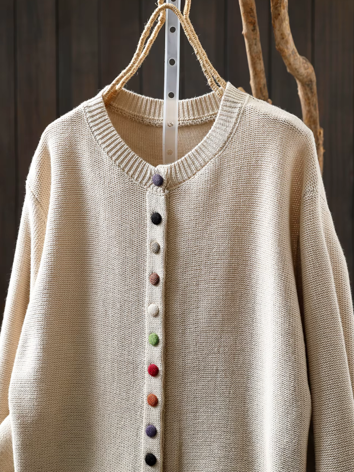 Paloma | Women's Winter Cardigan – Relaxed Fit Button-Up view 3
