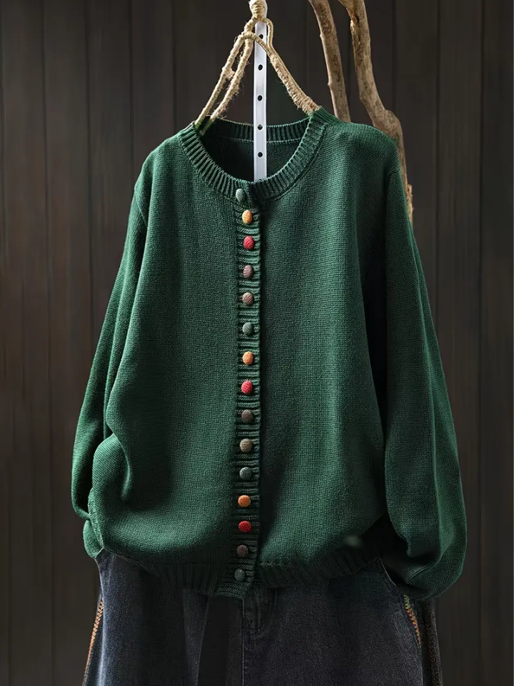 Paloma | Women's Winter Cardigan – Relaxed Fit Button-Up view 6