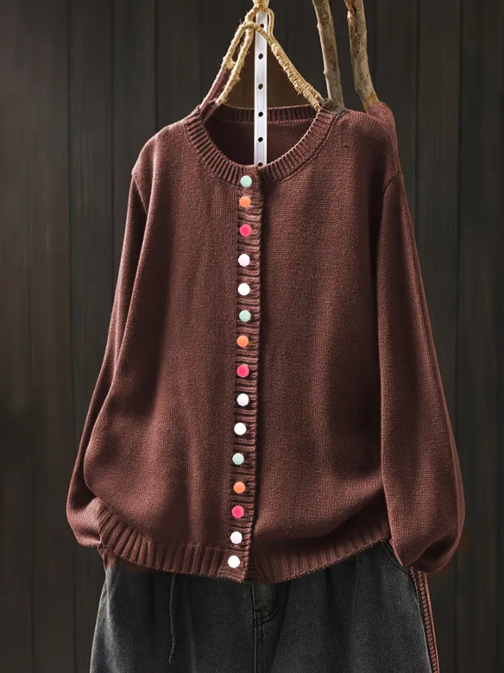 Paloma | Women's Winter Cardigan – Relaxed Fit Button-Up view 7