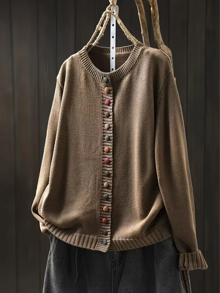 Paloma | Women's Winter Cardigan – Relaxed Fit Button-Up view 8