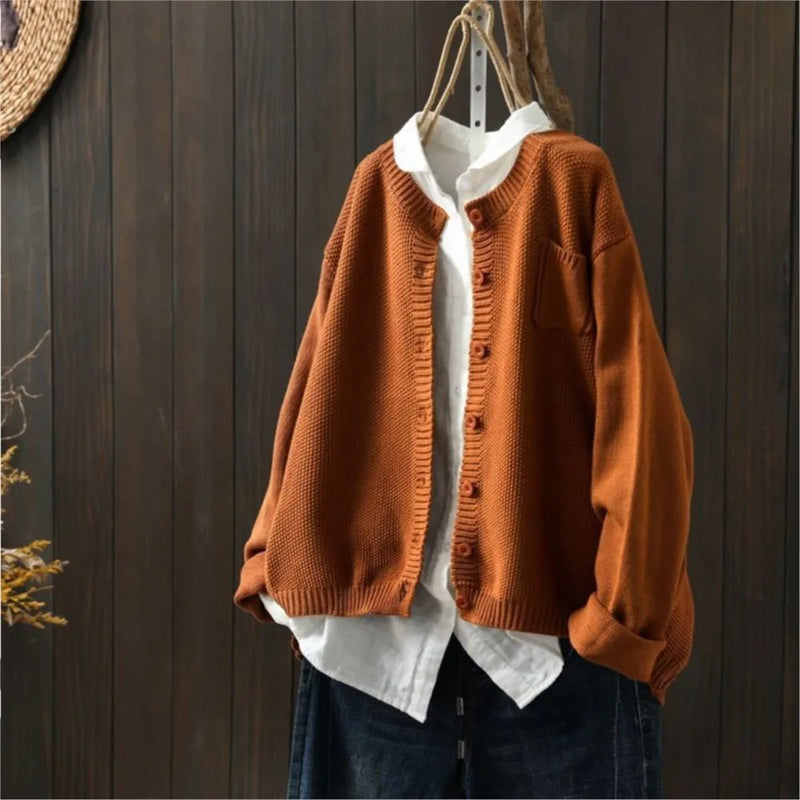 Honoria | Women's Winter Cardigan – Relaxed Fit Knit