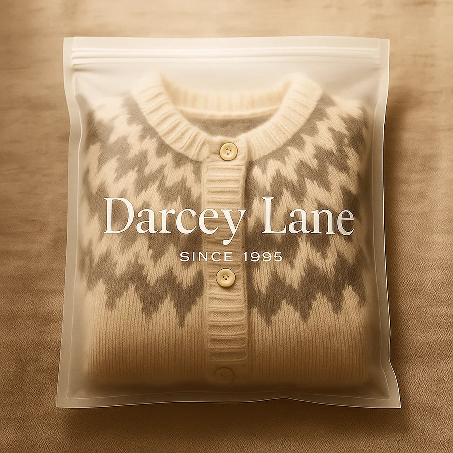 Lottie | Women's Winter Cardigan – Pink Fair Isle Knit, Wooden Buttons view 3