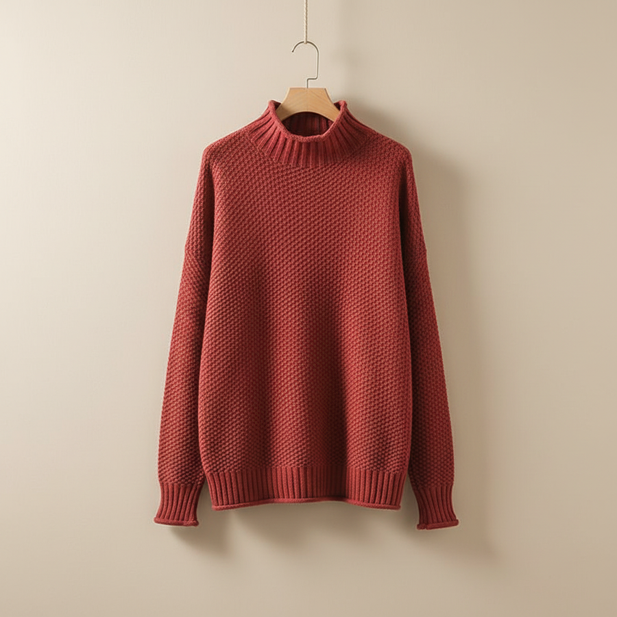 Farrah | Women's Winter Sweater – Mock Neck Knit view 2