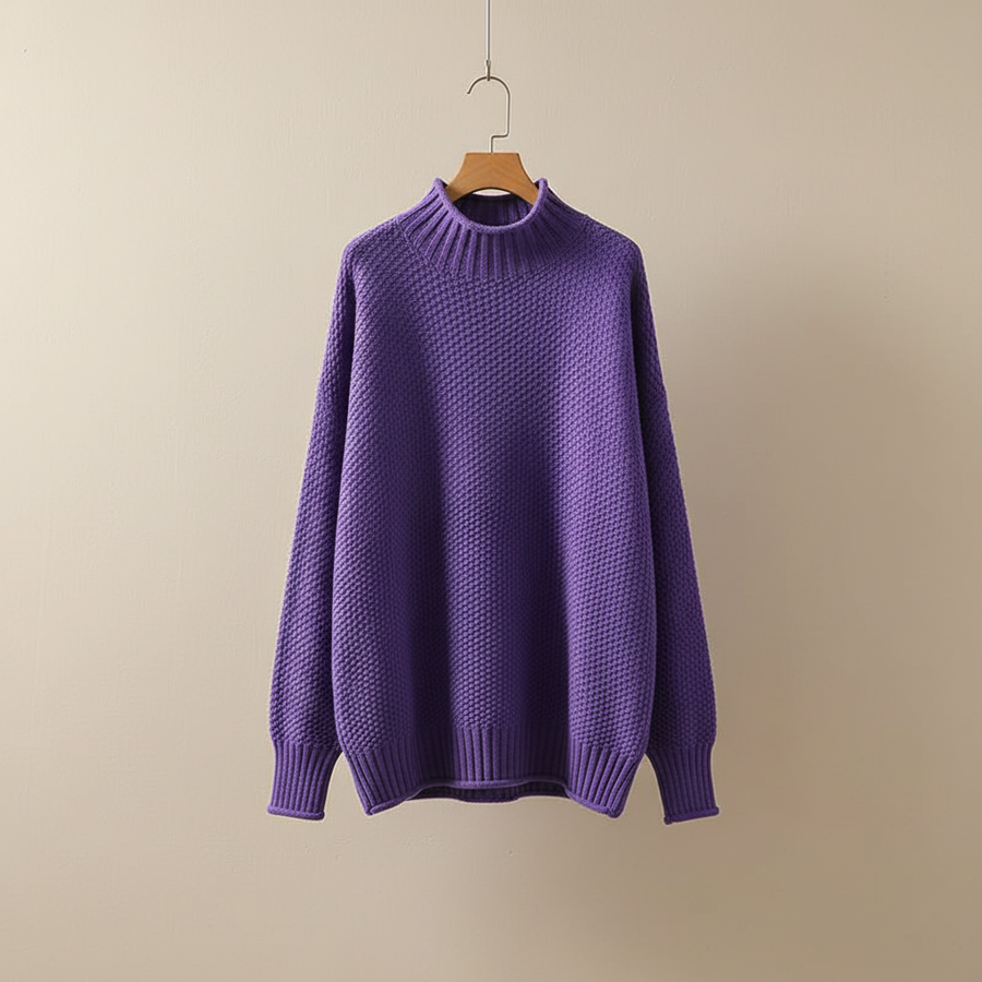 Farrah | Women's Winter Sweater – Mock Neck Knit view 3