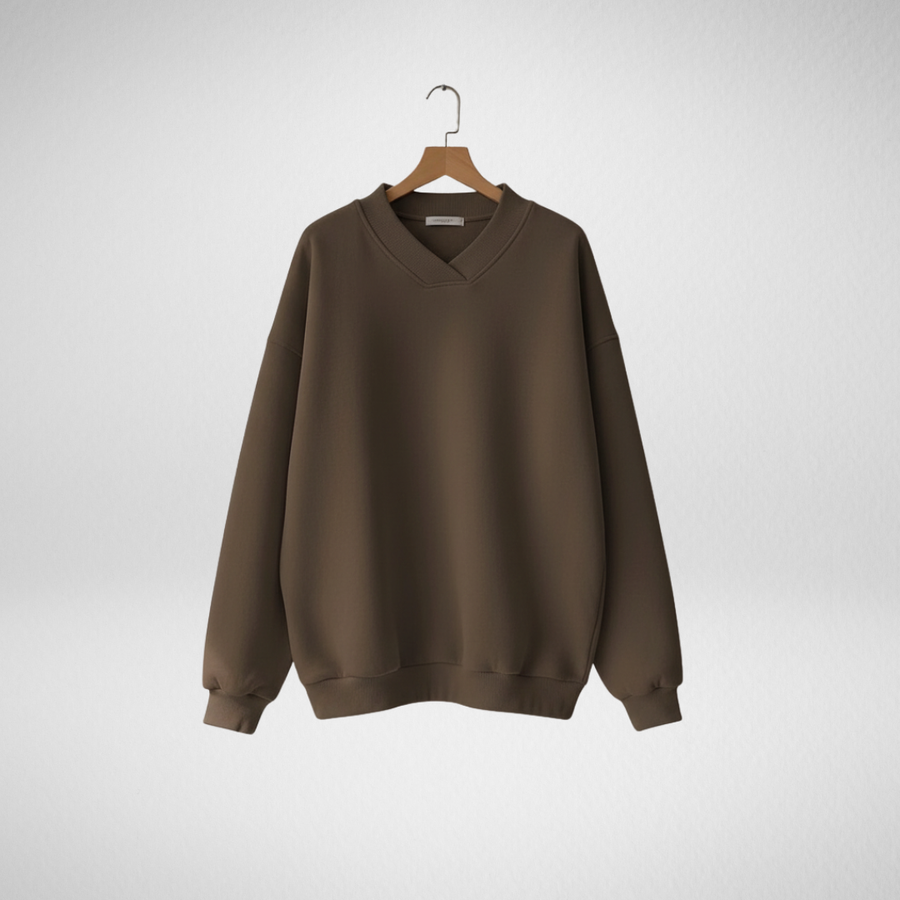 Edwina | Women's Winter Sweater – Oversized V-Neck view 1