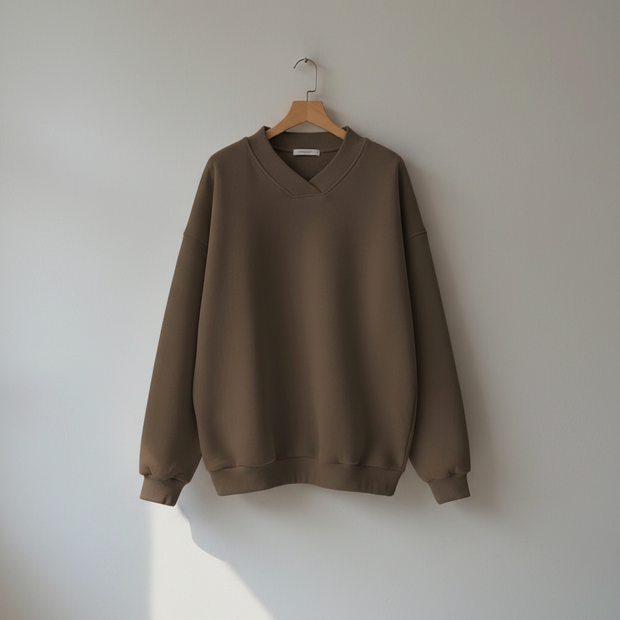Edwina | Women's Winter Sweater – Oversized V-Neck view 2