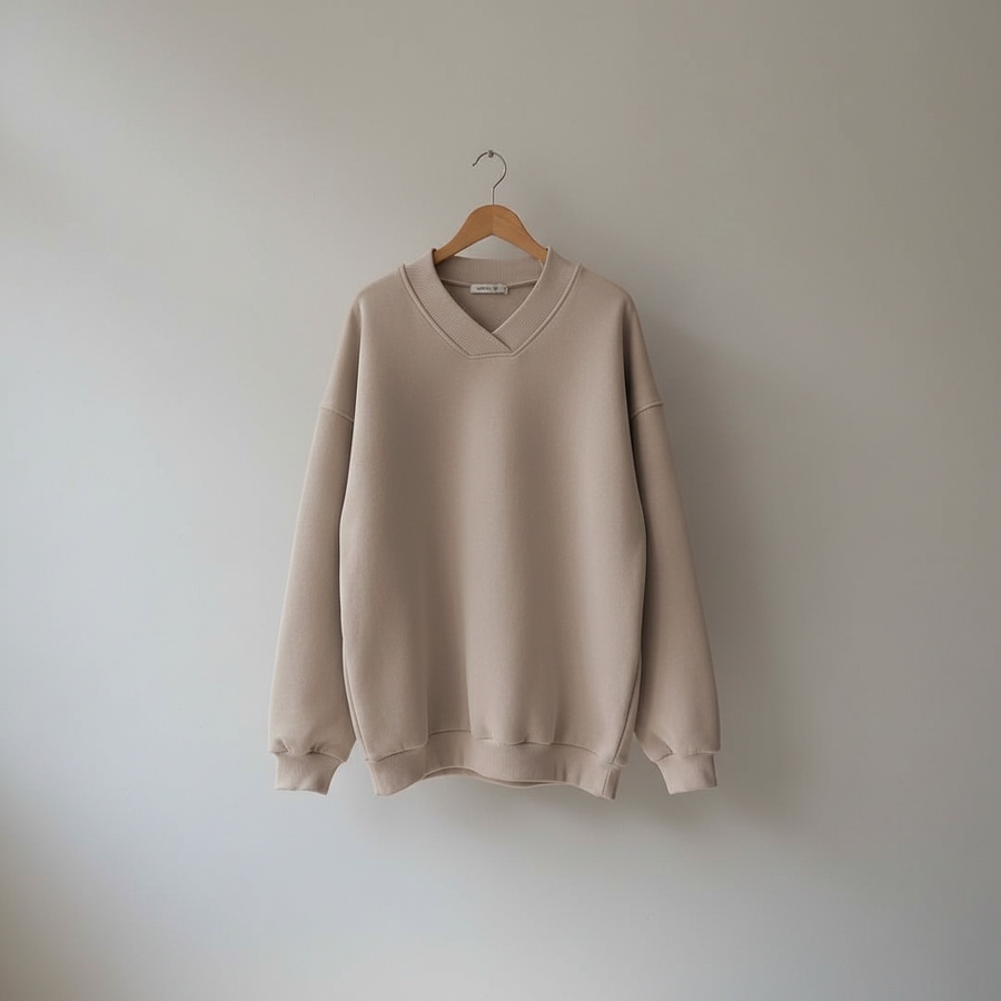 Edwina | Women's Winter Sweater – Oversized V-Neck view 3