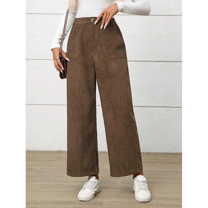 Simone | Women's Wide Leg Pants – High Waisted Relaxed Trousers