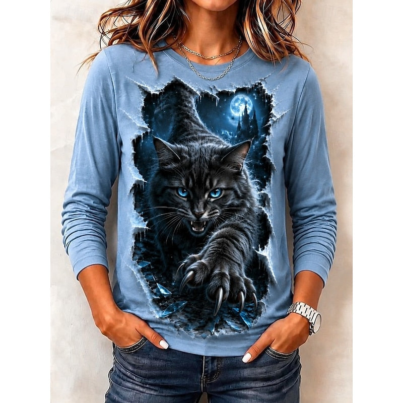 Juliet | Women's Halloween Shirt – Graphic Long Sleeve Fall Top view 2