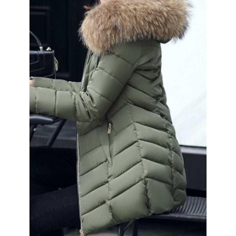 Astra | Women's Winter Parka – Hooded Quilted Puffer Jacket view 9