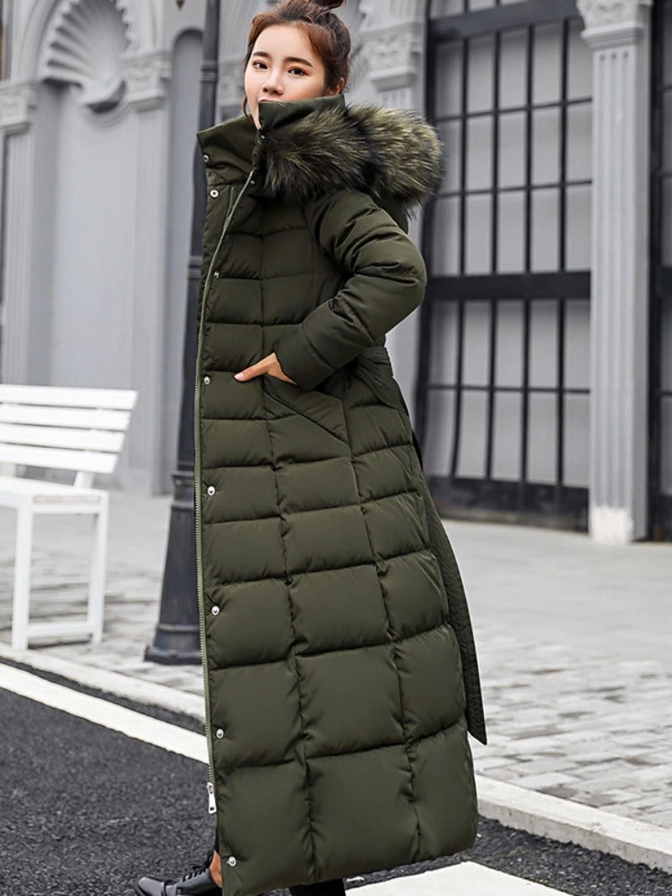 Rhea | Women's Puffer Jacket – Long Winter Puffer Coat view 4