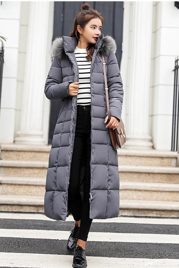 Rhea | Women's Puffer Jacket – Long Winter Puffer Coat view 3