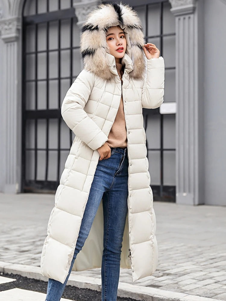 Rhea | Women's Puffer Jacket – Long Winter Puffer Coat view 6