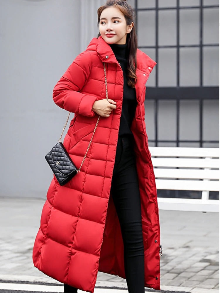 Rhea | Women's Puffer Jacket – Long Winter Puffer Coat view 5