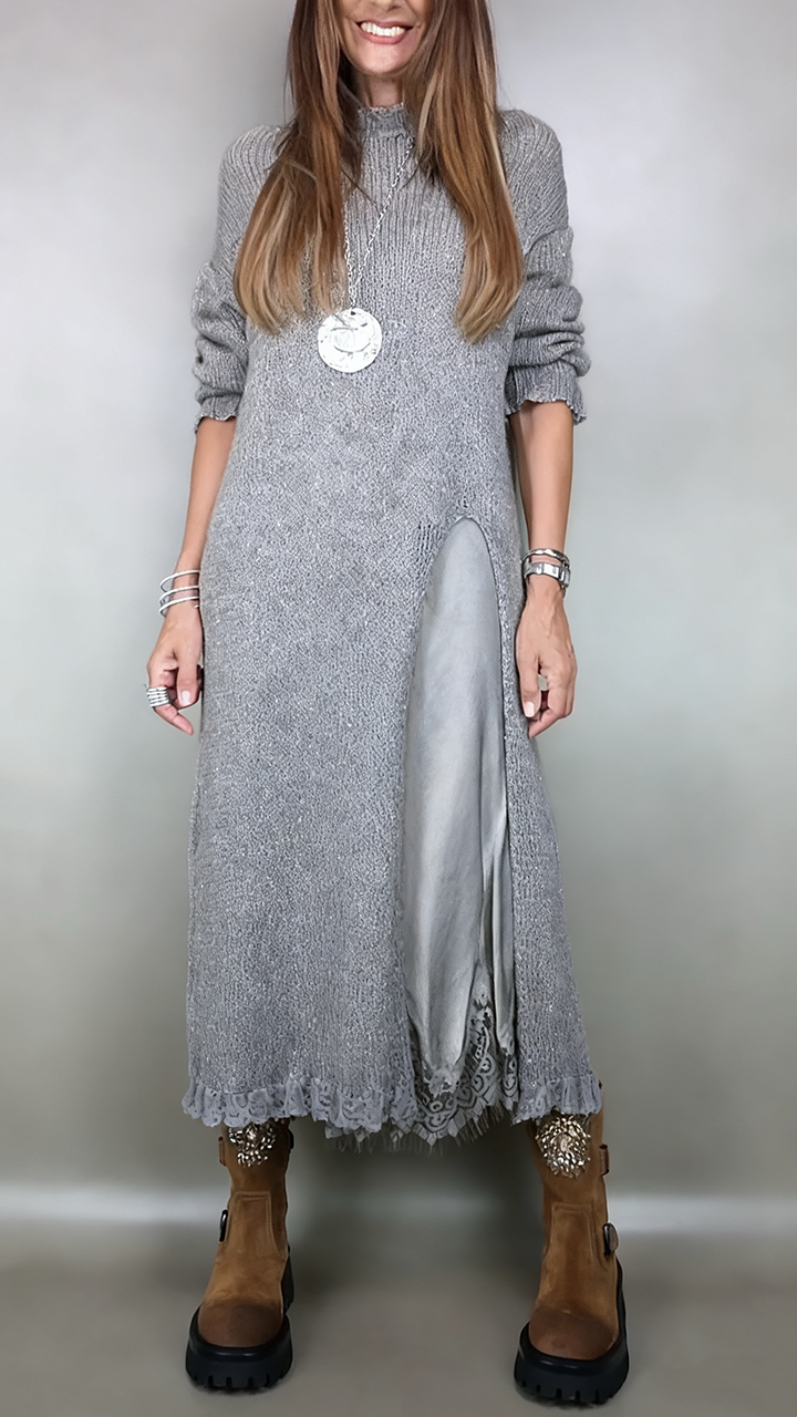 Winifred | Knit Sweater Dress Long Sleeve Midi view 5