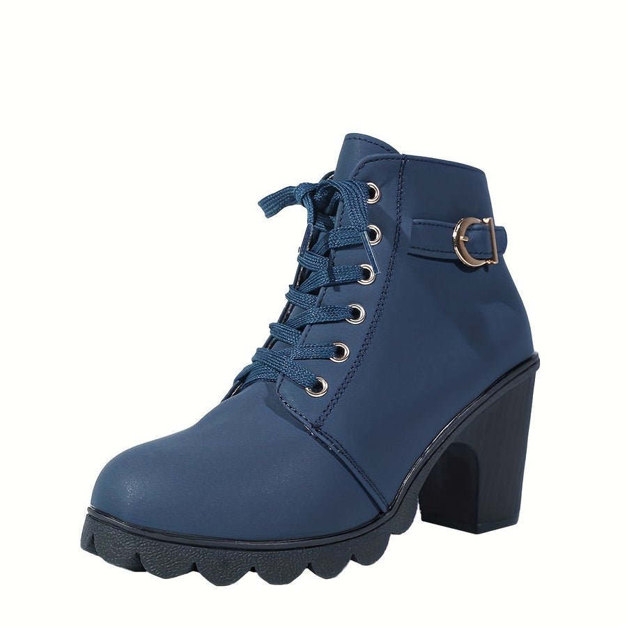 Undine | Lace-Up Ankle Boot with Block Heel view 14
