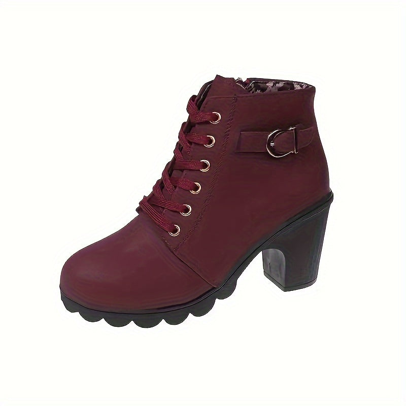 Undine | Lace-Up Ankle Boot with Block Heel view 5