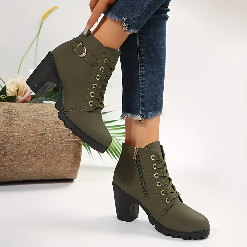 Undine | Lace-Up Ankle Boot with Block Heel view 7