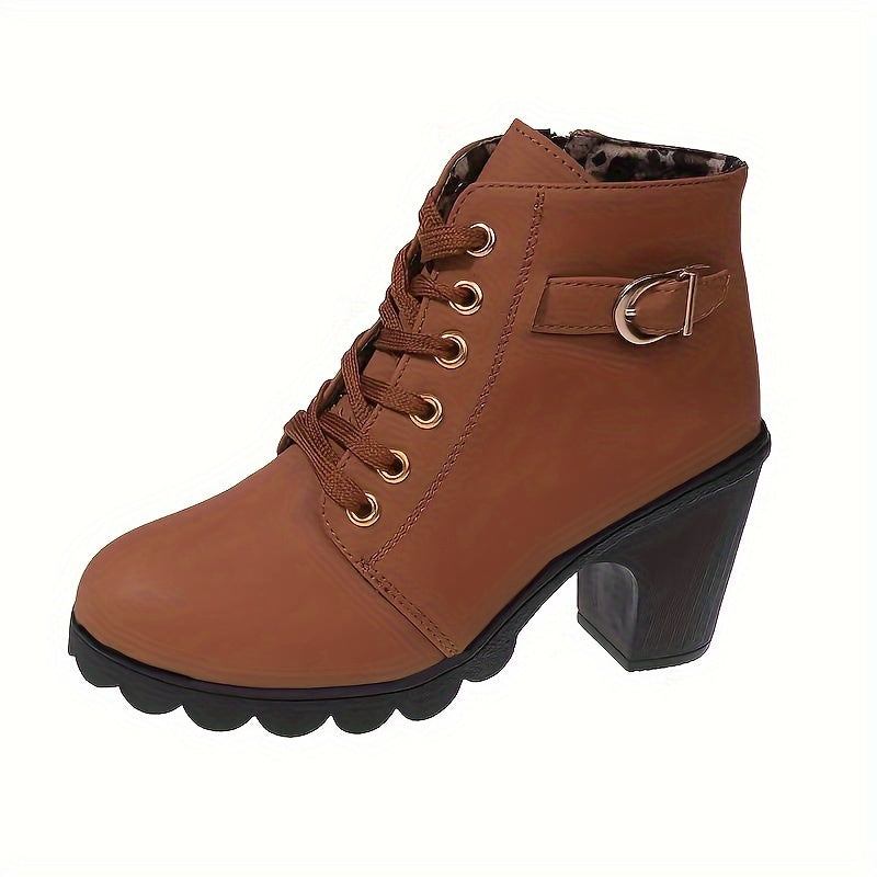 Undine | Lace-Up Ankle Boot with Block Heel view 9
