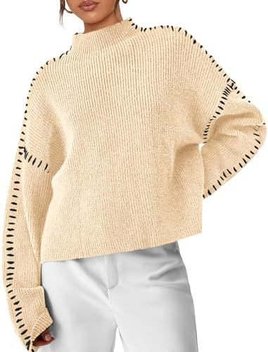 Eileen | Women's Winter Sweater – Oversized Mock Neck, Black view 11