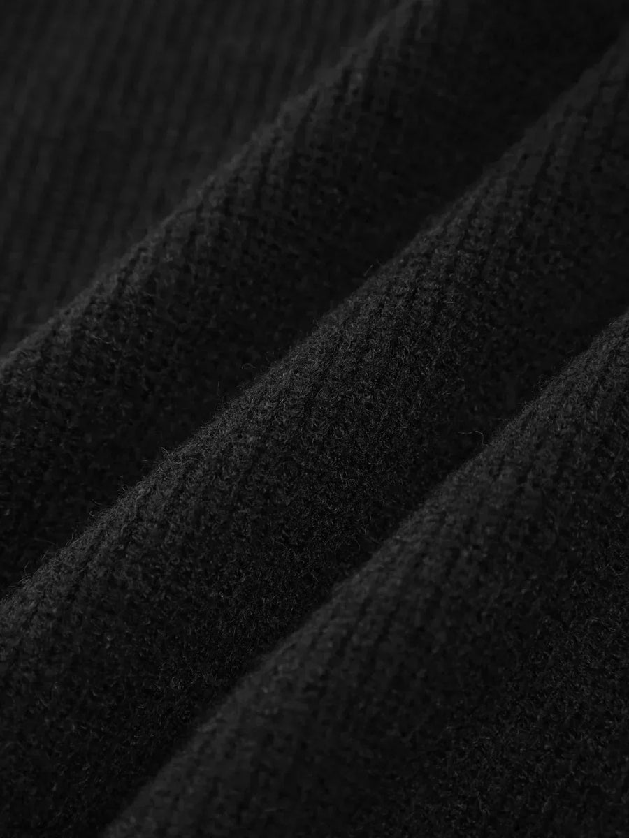 Eileen | Women's Winter Sweater – Oversized Mock Neck, Black view 12