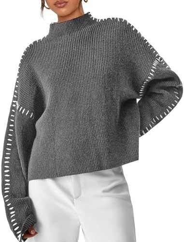 Eileen | Women's Winter Sweater – Oversized Mock Neck, Black view 7