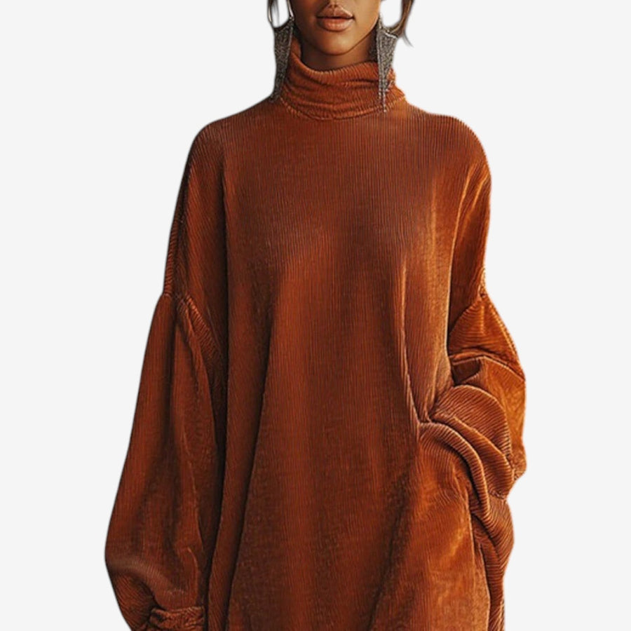 Persimmon | Knit Sweater Dress with Fringe view 2