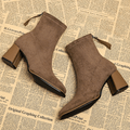 Jacinthe | Rear Zipper Detail Block Heel Women's Boots