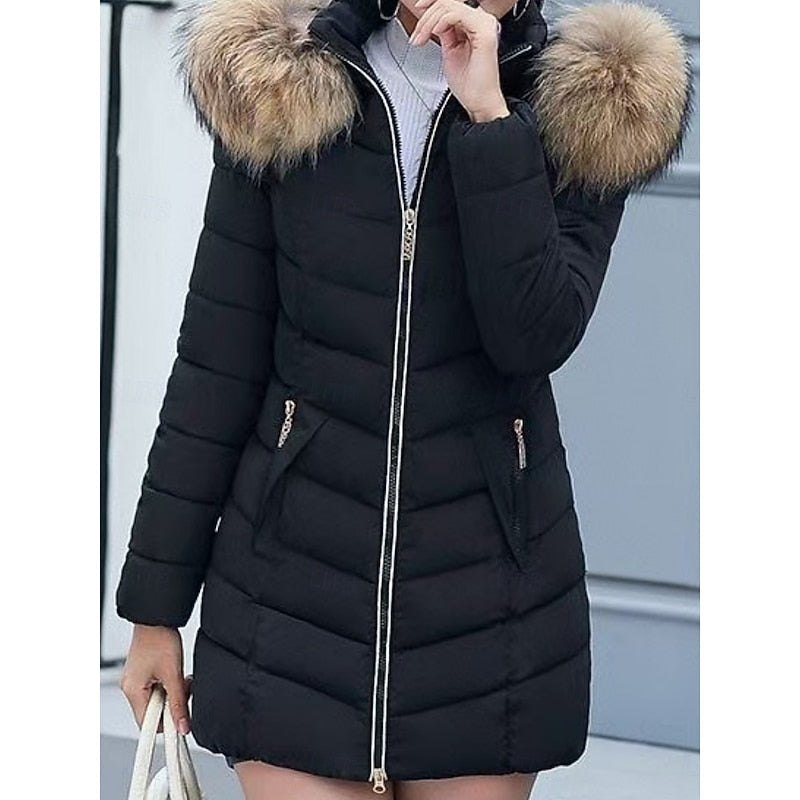 Astra | Women's Winter Parka – Hooded Quilted Puffer Jacket view 4