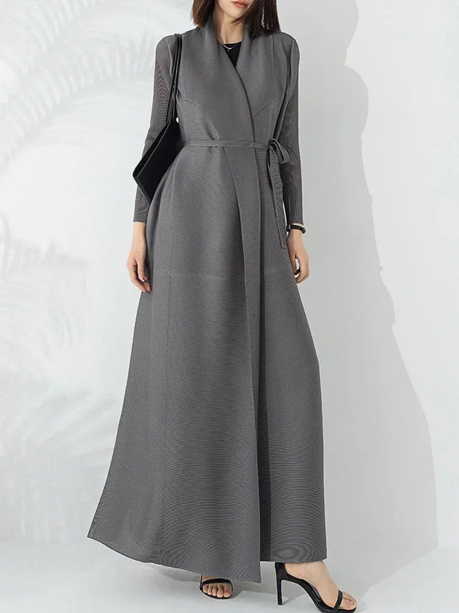 Esme | Women's Winter Coat – Belted A-Line Longline view 2