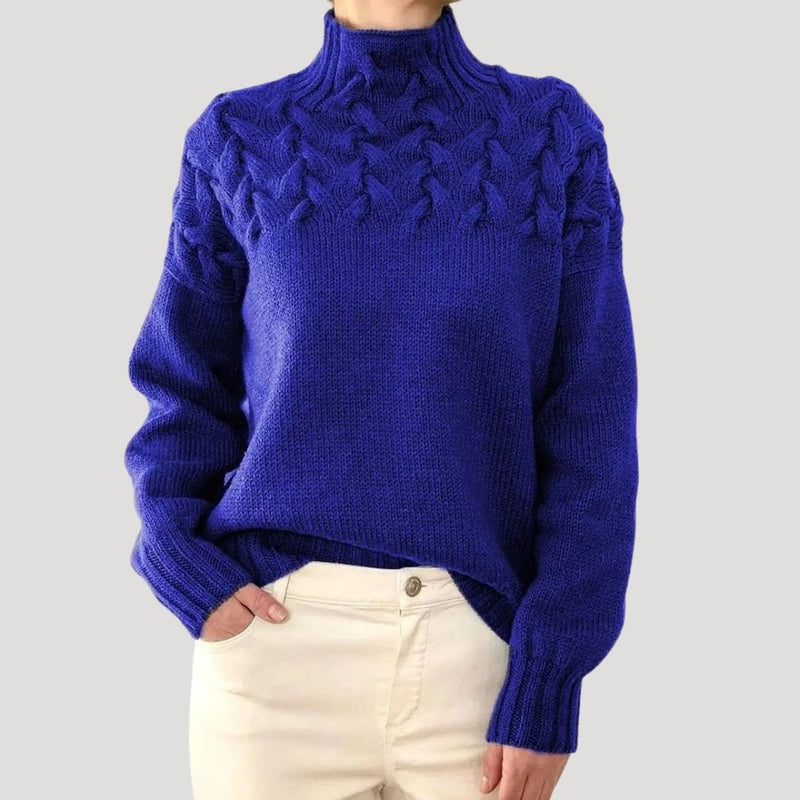 Sabelline | Cable Knit Turtleneck Pullover Sweater