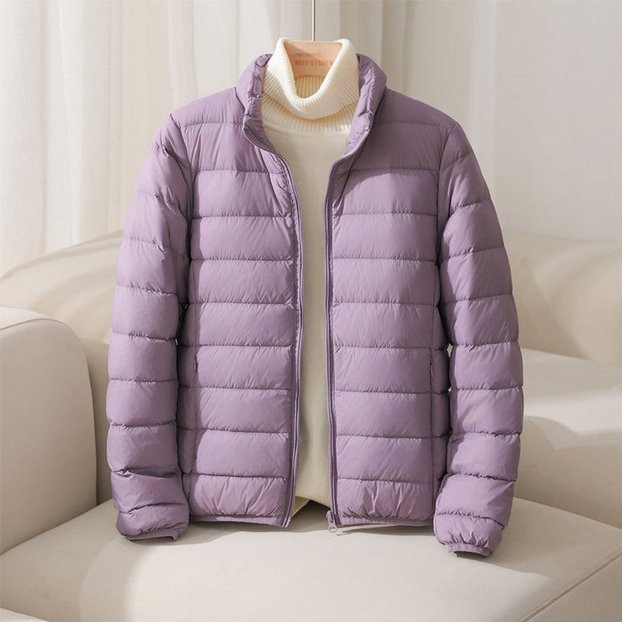Naomi | Women's Puffer Jacket – Lightweight Quilted Stand Collar view 1