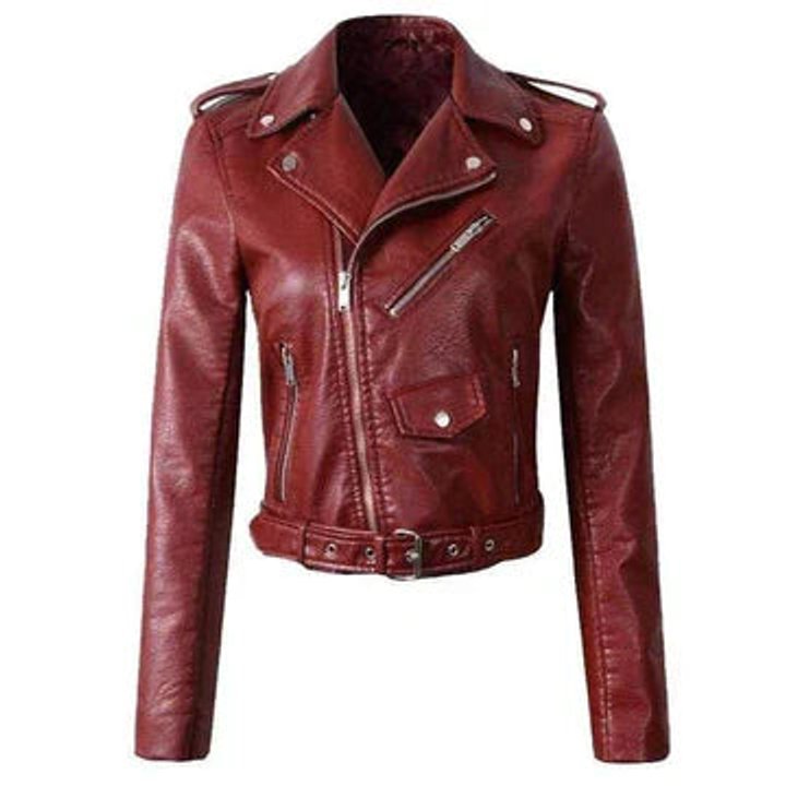 Adelaide | Women's Leather Jacket – Cropped Biker Zip-Up