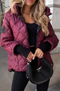 Phoebe | Women's Puffer Jacket – Diamond Quilted Zip-Up Hooded