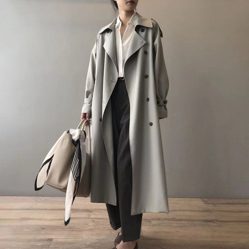 Matilda | Women's Trench Coat – Double-Breasted Water-Repellent Long