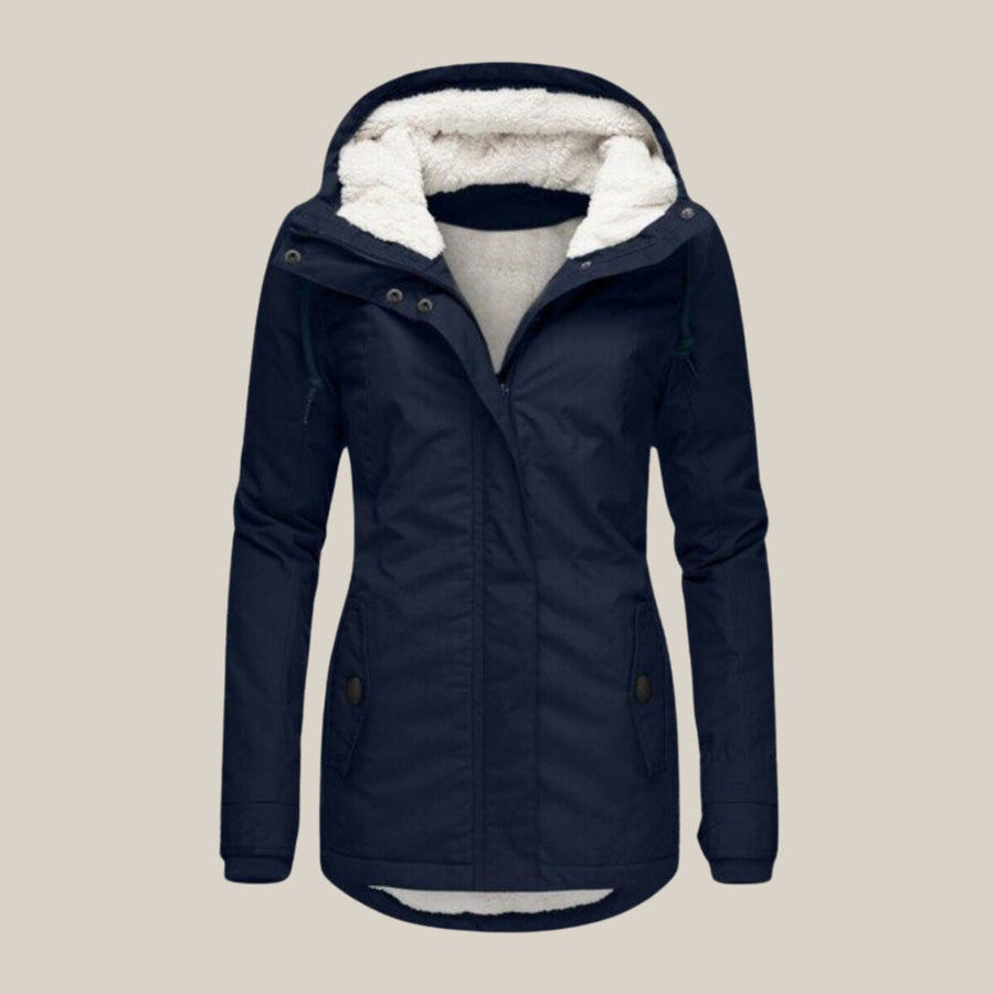 Susannah | Women's Puffer Jacket – Fleece-Lined Hooded Windproof view 1