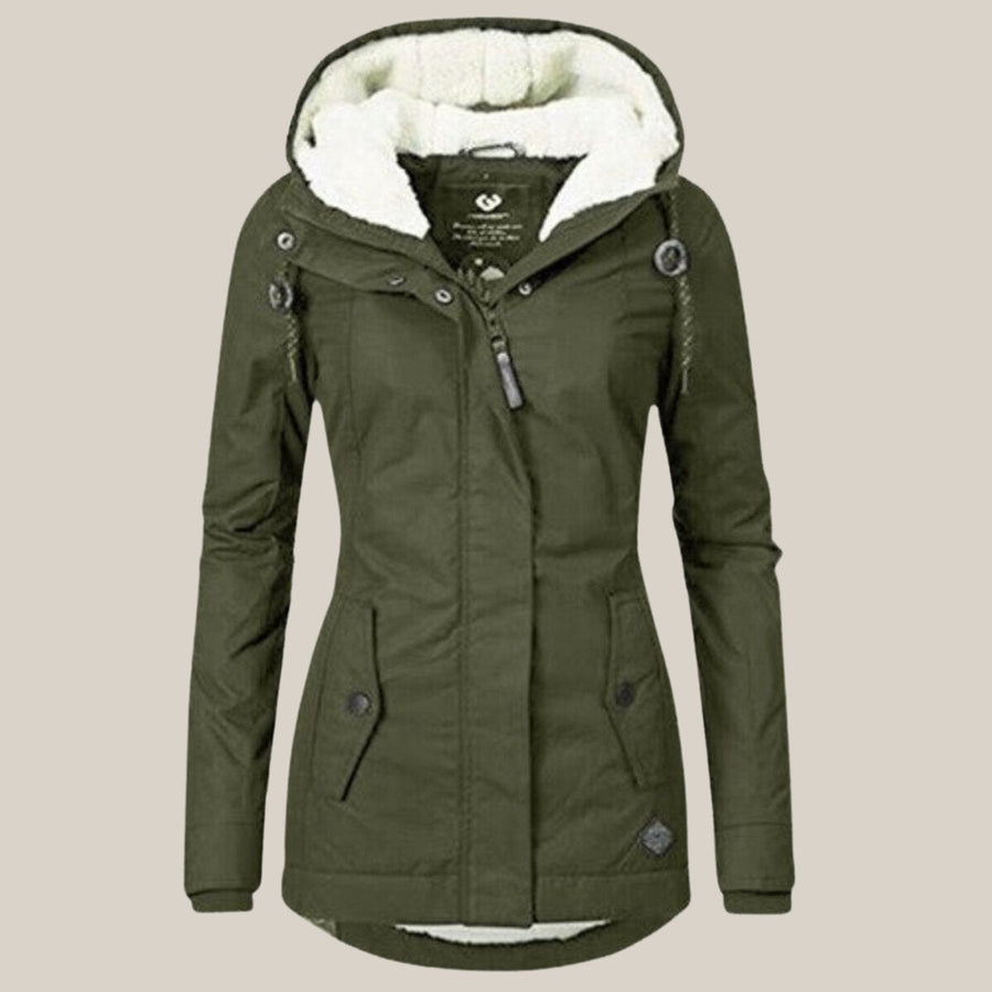 Susannah | Women's Puffer Jacket – Fleece-Lined Hooded Windproof view 9