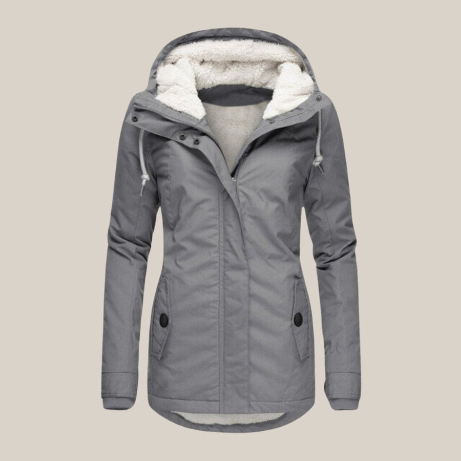 Susannah | Women's Puffer Jacket – Fleece-Lined Hooded Windproof view 2