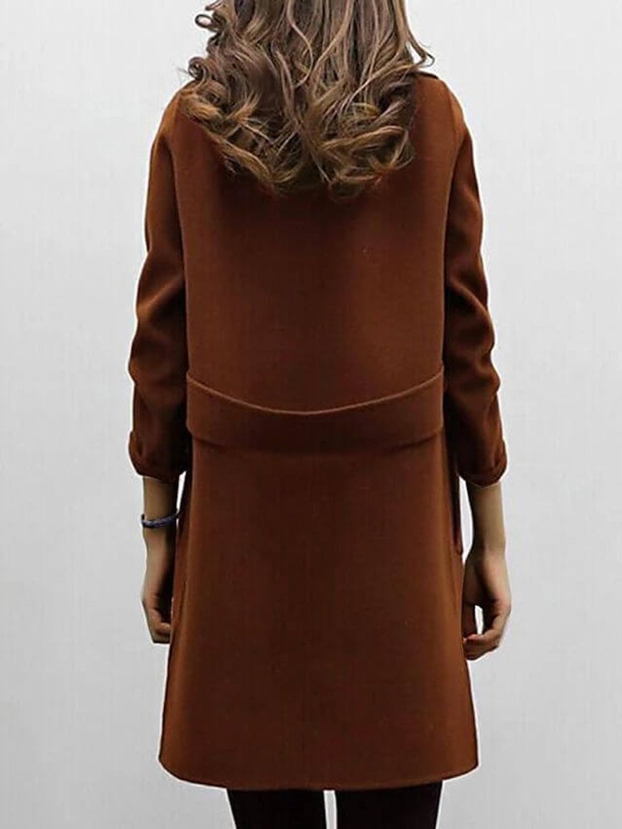 Jemima | Women's Winter Coat – Double-Breasted Long Wool-Blend Oversized view 4