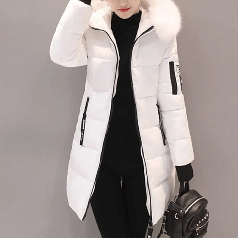 Isadora | Women's Puffer Jacket – Hooded Windproof Mid-Length Quilted