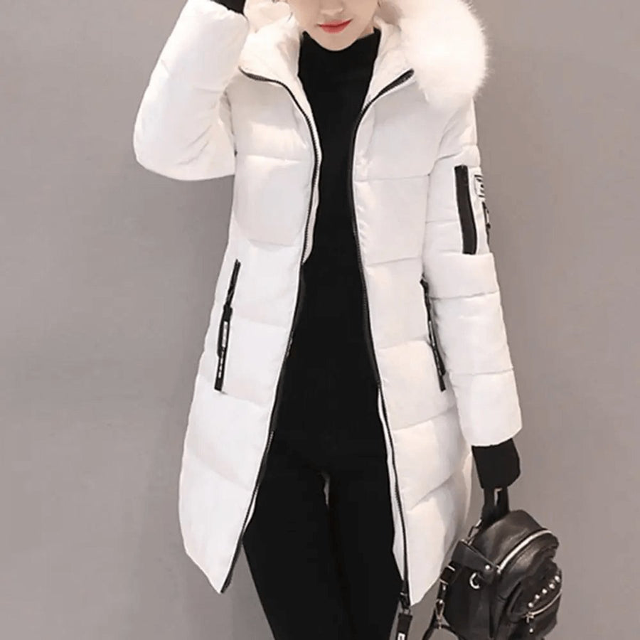 Isadora | Women's Puffer Jacket – Hooded Windproof Mid-Length Quilted view 1