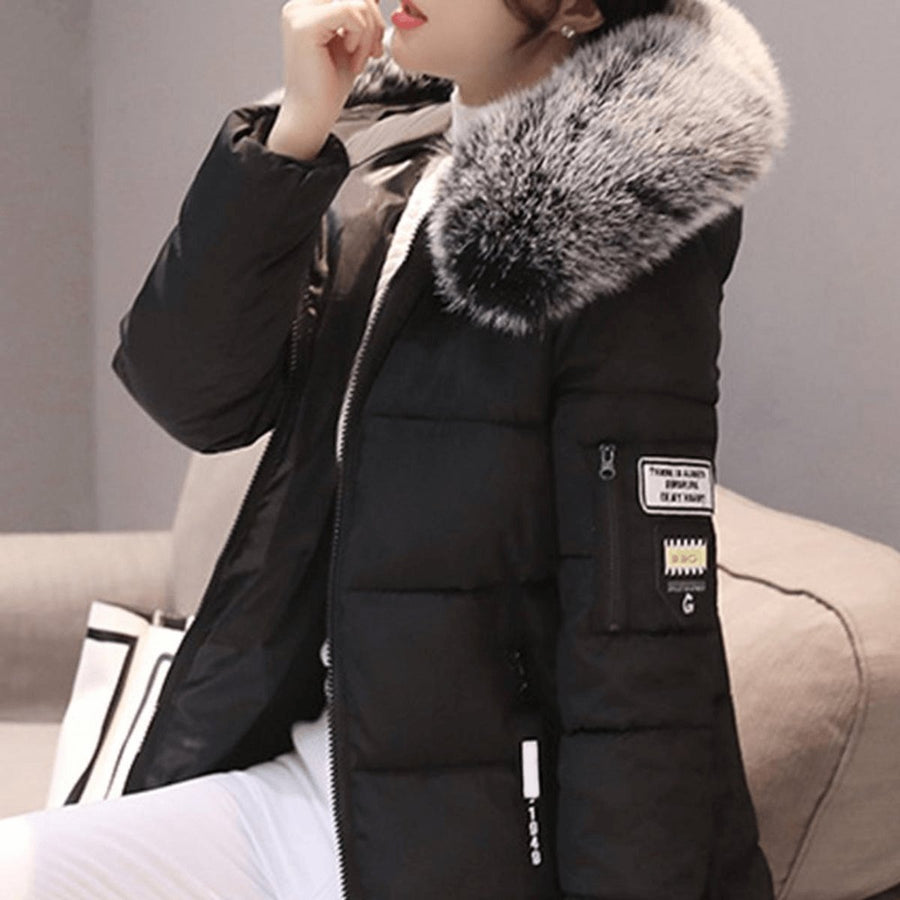 Isadora | Women's Puffer Jacket – Hooded Windproof Mid-Length Quilted view 6