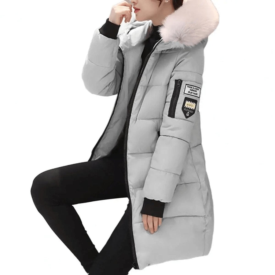 Isadora | Women's Puffer Jacket – Hooded Windproof Mid-Length Quilted view 9