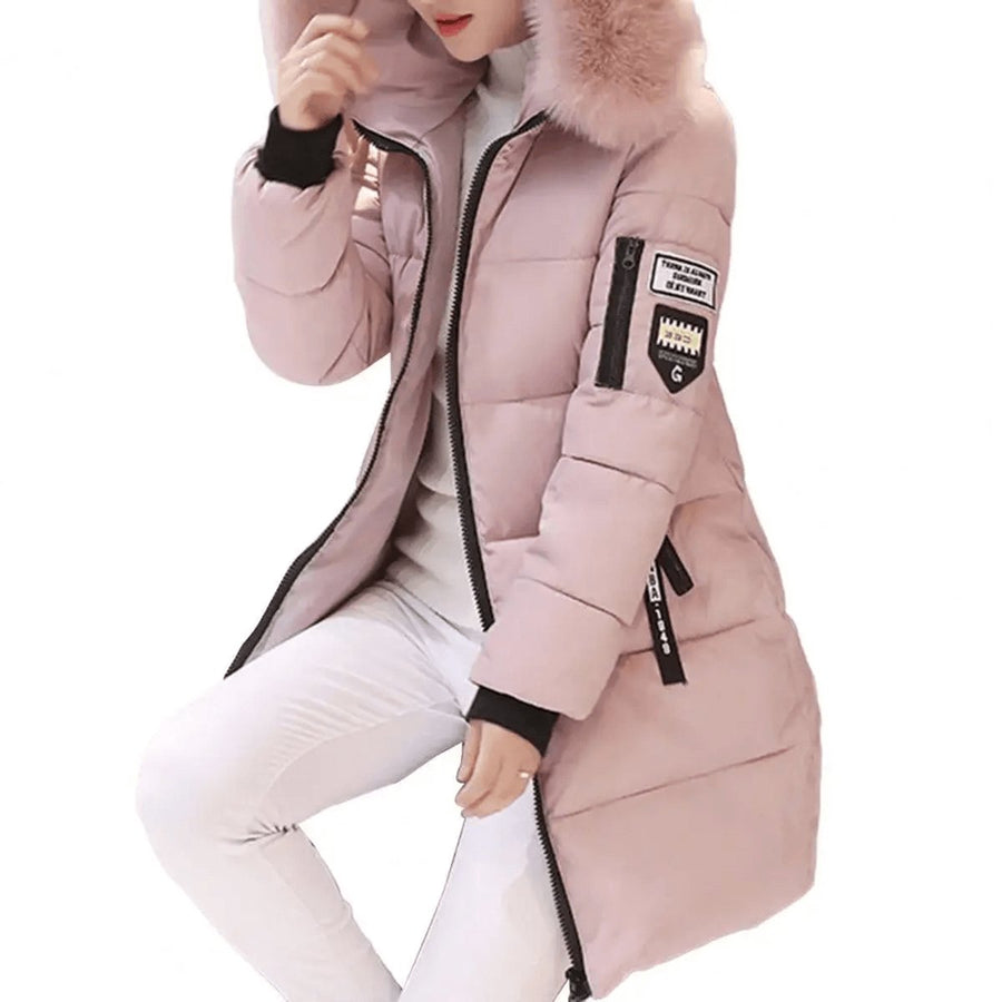 Isadora | Women's Puffer Jacket – Hooded Windproof Mid-Length Quilted view 4