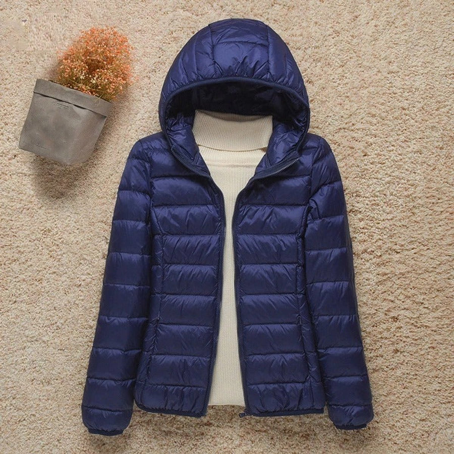 Nell | Women's Puffer Jacket – Lightweight Hooded Packable Down, Plus Size view 2