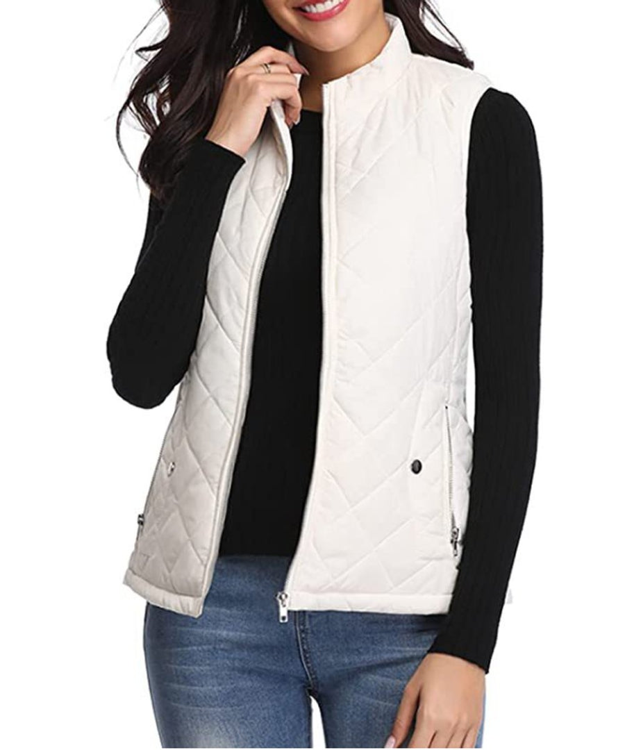 Jocelyn | Women's Puffer Vest – Lightweight Quilted Zip-Up view 12