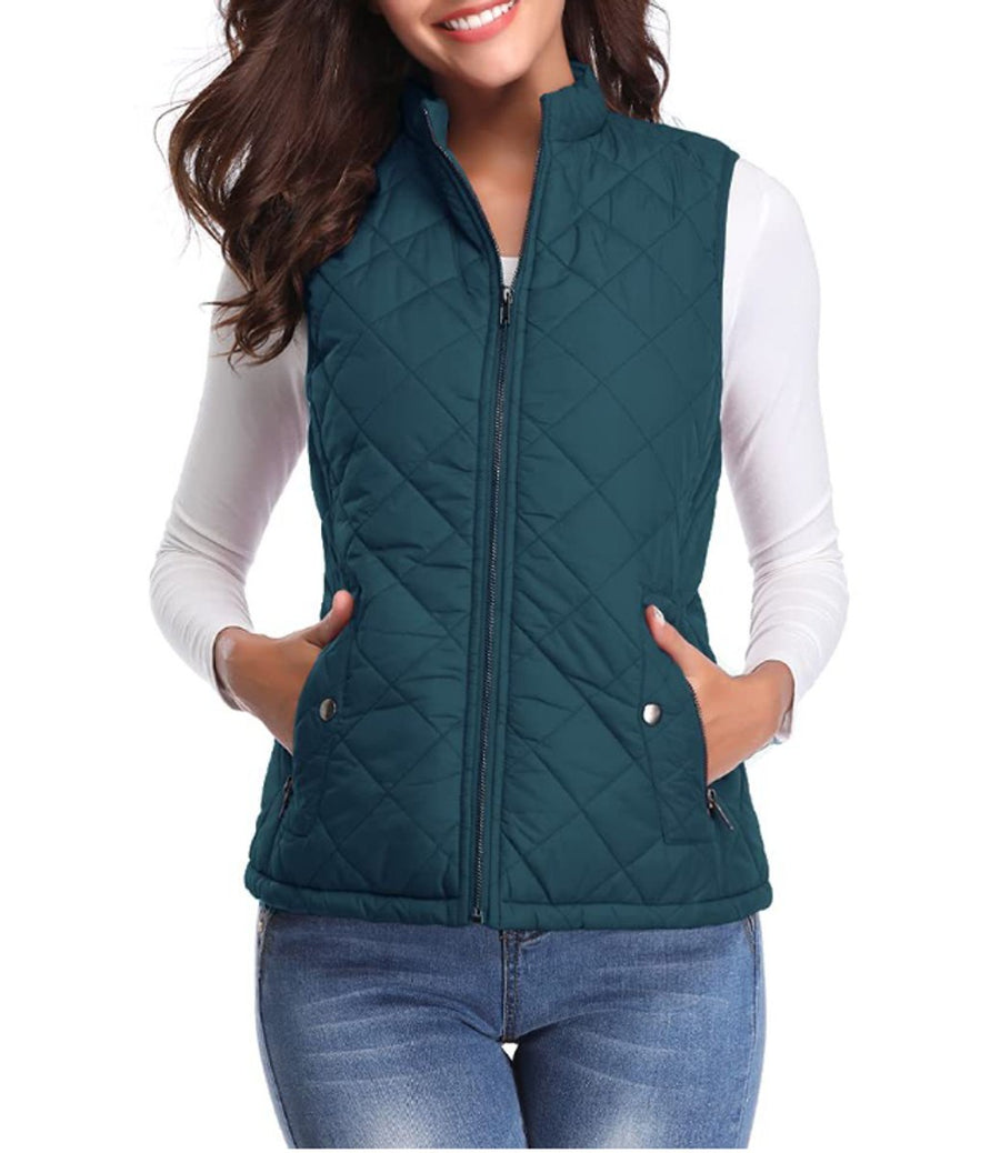 Jocelyn | Women's Puffer Vest – Lightweight Quilted Zip-Up view 13