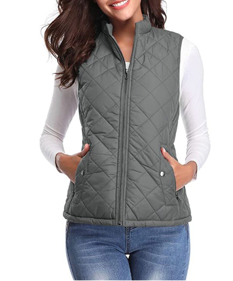 Jocelyn | Women's Puffer Vest – Lightweight Quilted Zip-Up view 2