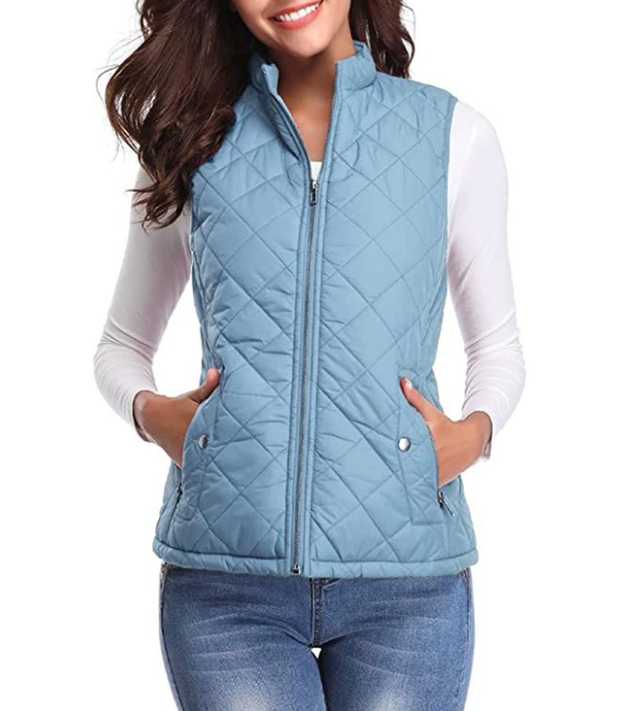 Jocelyn | Women's Puffer Vest – Lightweight Quilted Zip-Up view 4