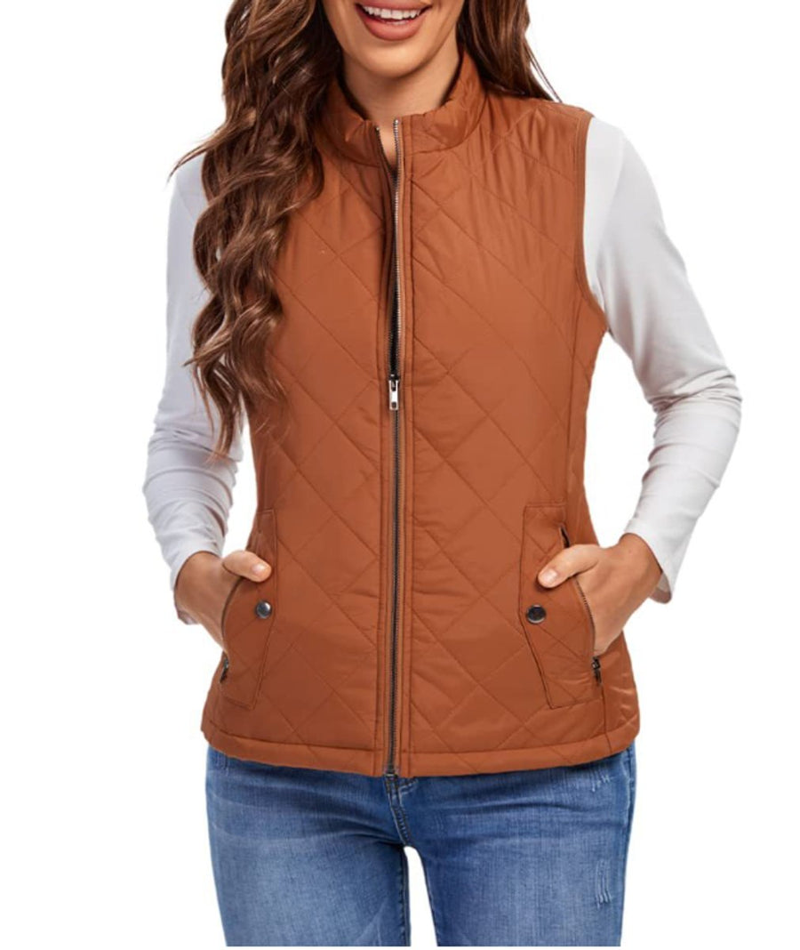 Jocelyn | Women's Puffer Vest – Lightweight Quilted Zip-Up view 7